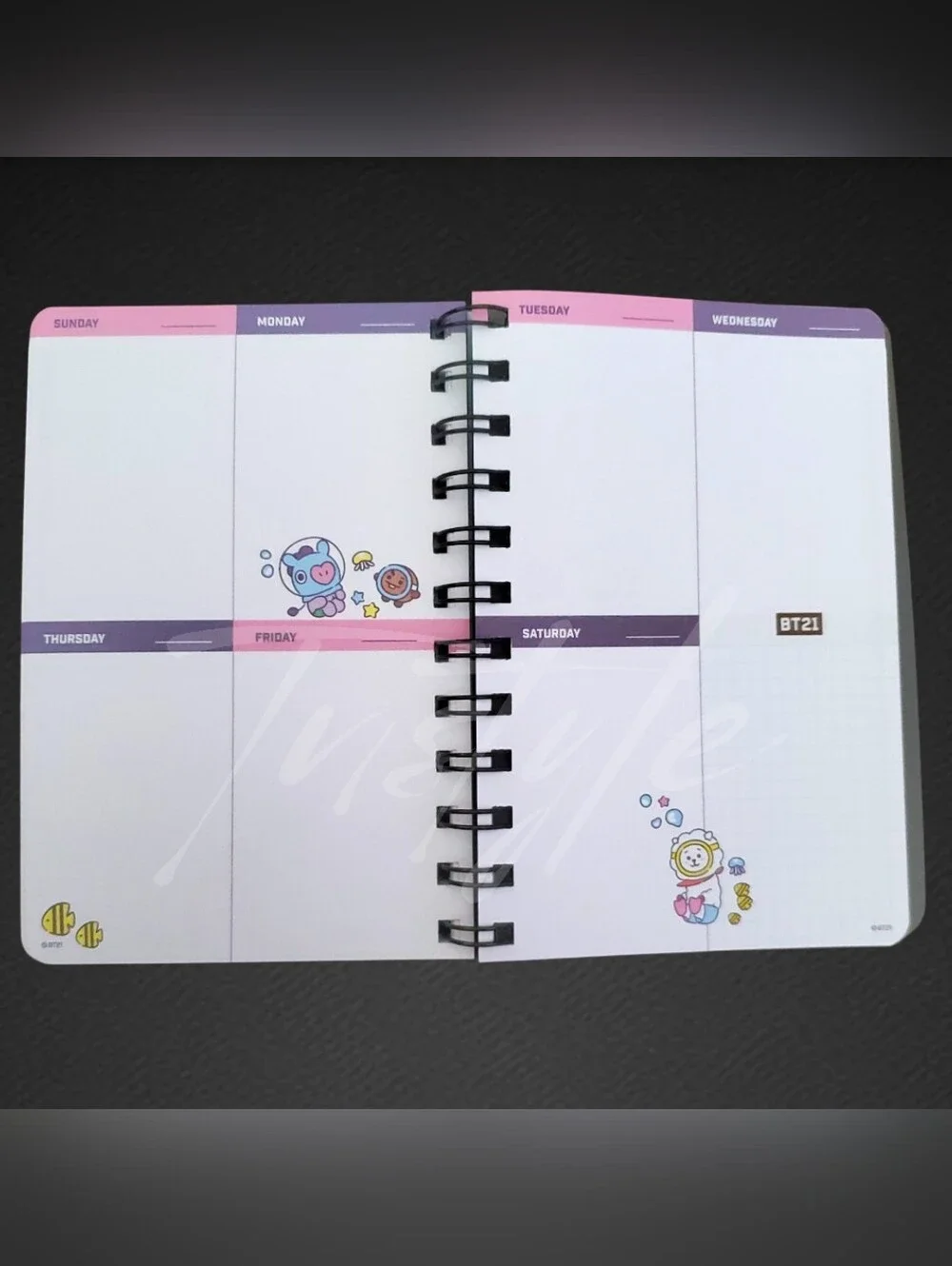 BT21 Undated Monthly/Weekly Planner
